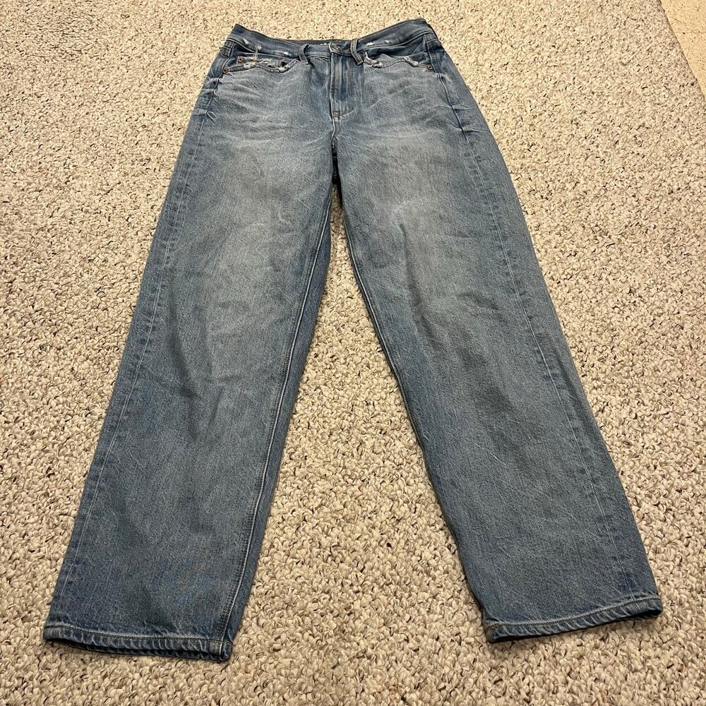 American Eagle Baggy Jeans 6 Short High Rise Denim Normcore Casual Cotton